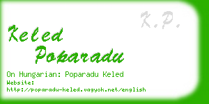 keled poparadu business card